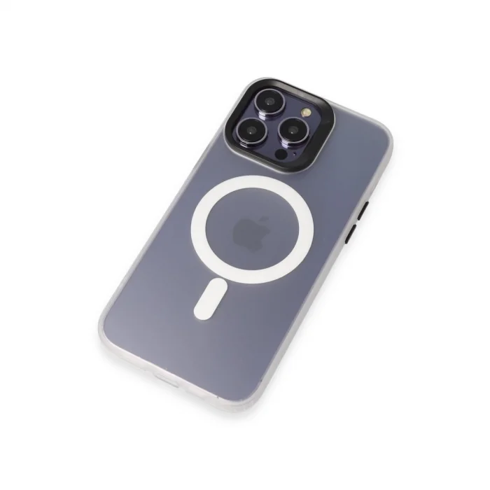 BUĞZ Joko İphone 15 Pro Max Kılıf Mateks Magsafe Kapak - Beyaz