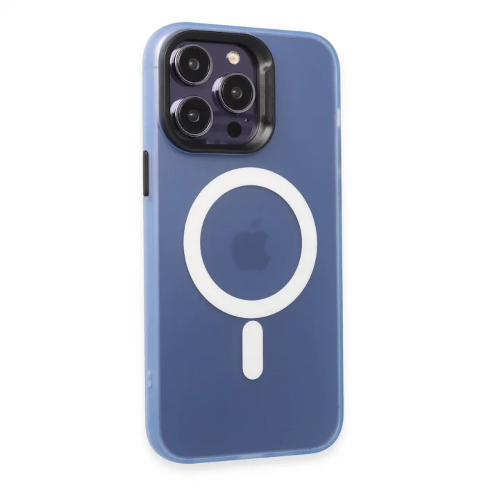 BUĞZ Joko İphone 15 Pro Max Kılıf Mateks Magsafe Kapak - Sierra Blue