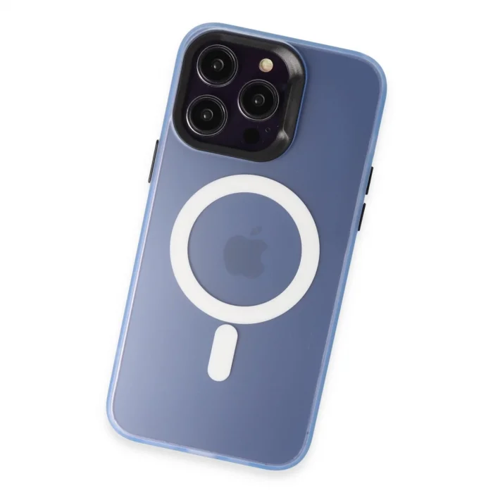 BUĞZ Joko İphone 15 Pro Max Kılıf Mateks Magsafe Kapak - Sierra Blue