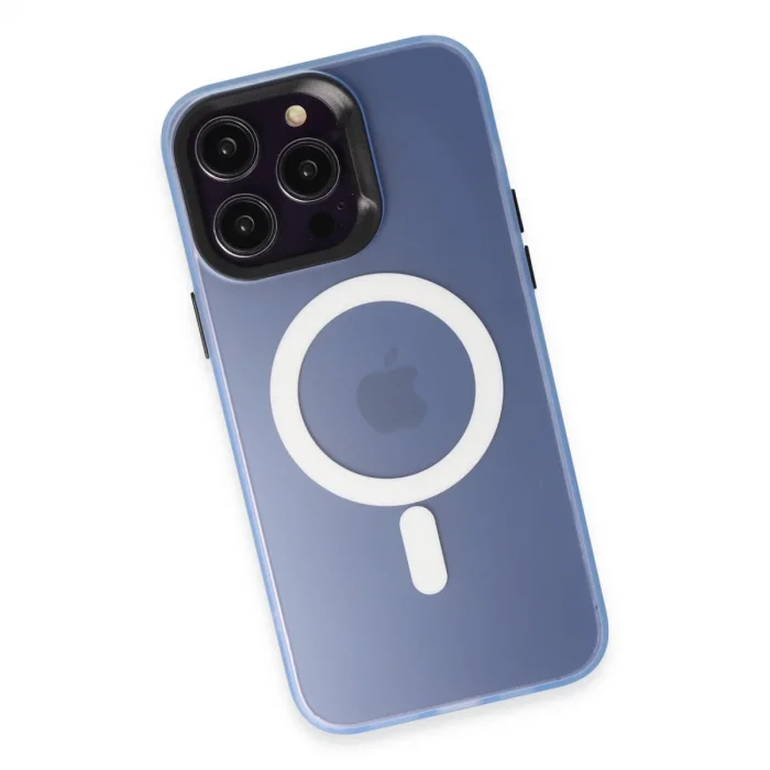 BUĞZ Joko İphone 15 Pro Max Kılıf Mateks Magsafe Kapak - Sierra Blue