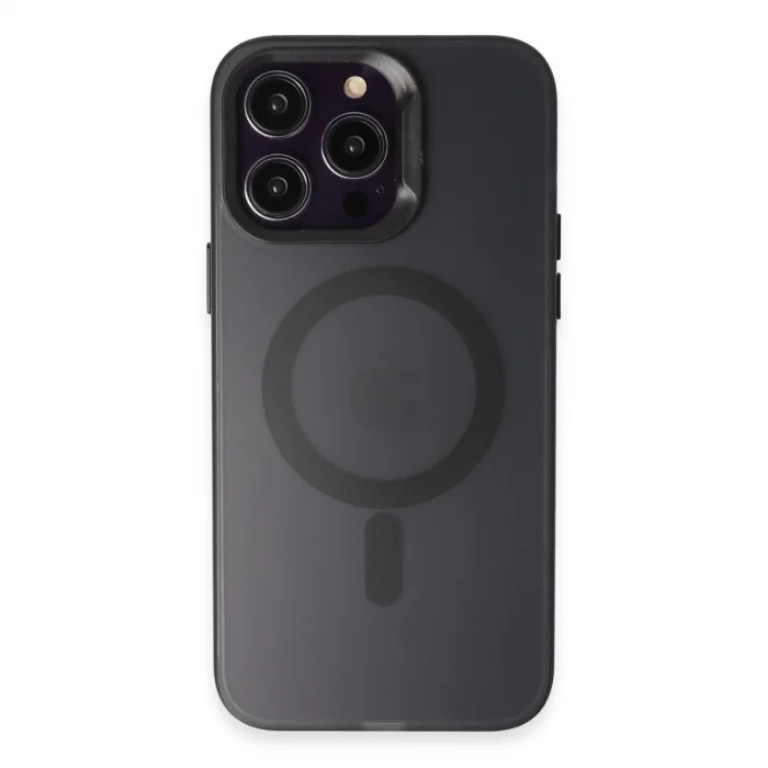 BUĞZ Joko İphone 15 Pro Max Kılıf Mateks Magsafe Kapak - Siyah