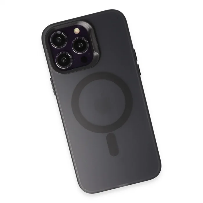 BUĞZ Joko İphone 15 Pro Max Kılıf Mateks Magsafe Kapak - Siyah