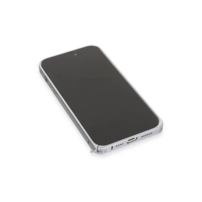 BUĞZ Joko İphone 15 Pro Max Kılıf Metal Bumper Magneticsafe Kapak - Gri
