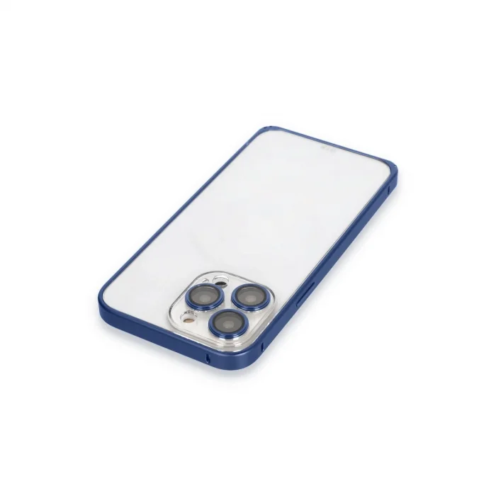 BUĞZ Joko İphone 15 Pro Max Metal Bumper Mat Kapak - Lacivert