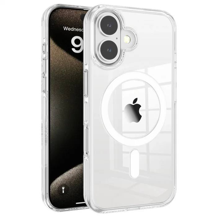 BUĞZ Joko İphone 16 Gleam Pc Sert Magsafe Kılıf - Şeffaf