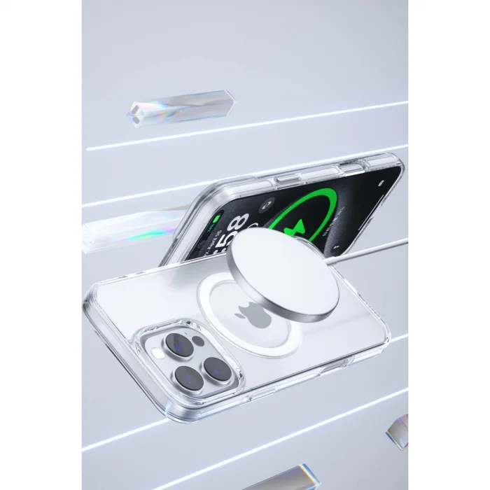 BUĞZ Joko İphone 16 Gleam Pc Sert Magsafe Kılıf - Şeffaf-siyah