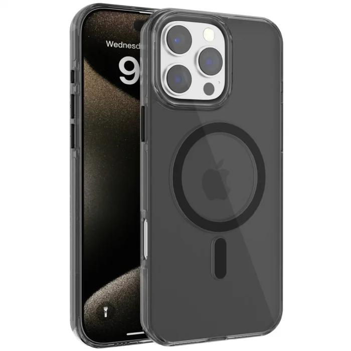 BUĞZ Joko İphone 16 Pro Max Gleam Pc Sert Magsafe Kılıf - Siyah