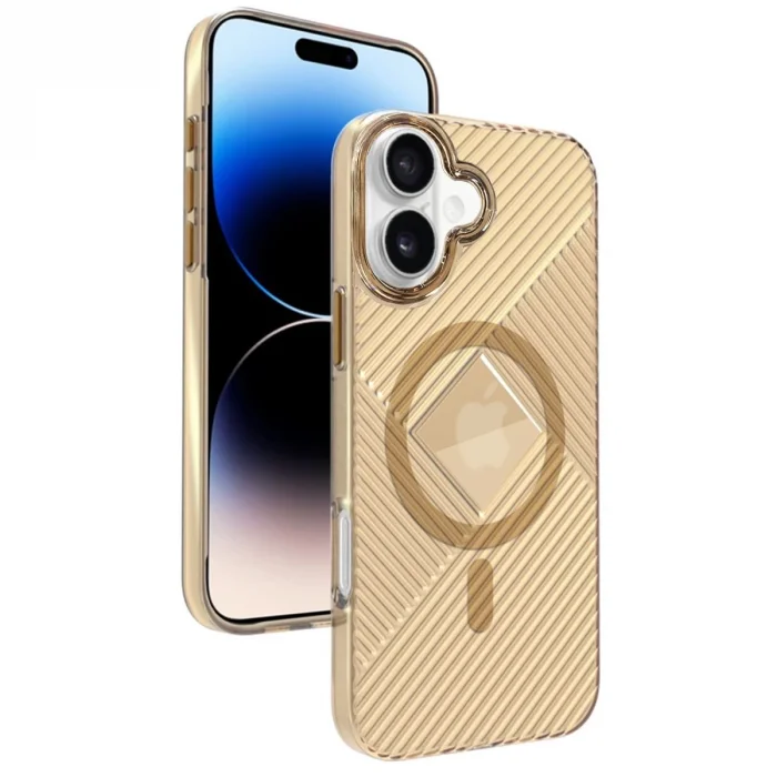 BUĞZ Joko İphone 16 Stella Pc Sert Magsafe Kılıf - Gold