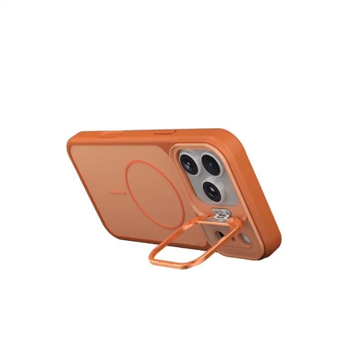 BUĞZ Joko  İphone 17 Pro Pale Magsafe Standlı Kapak - Turuncu