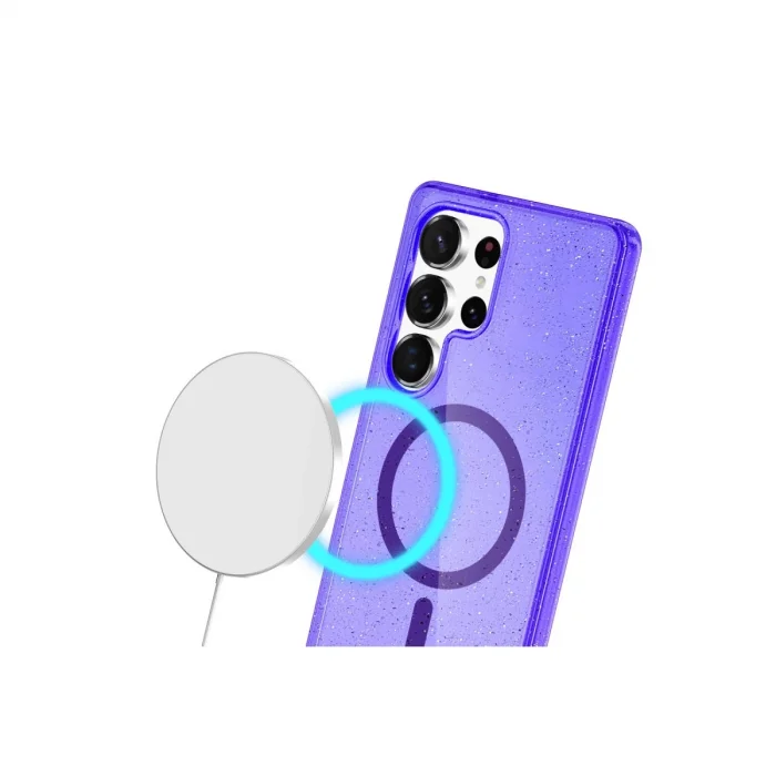 BUĞZ Joko Samsung Galaxy S23 Ultra Kılıf  Magsafe Kapak - Mor