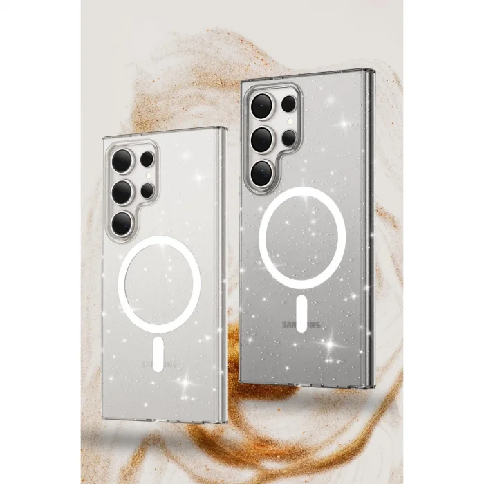 BUĞZ Joko Samsung Galaxy S23 Ultra Kılıf  Magsafe Kapak - Şeffaf