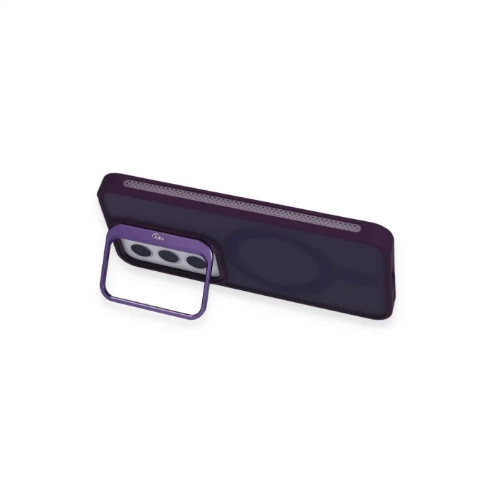 BUĞZ Joko Samsung Galaxy S24 Flet Lens Magsafe Kapak - Derin Mor