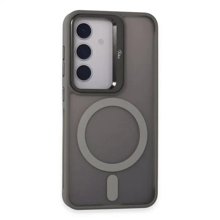 BUĞZ Joko Samsung Galaxy S24 Flet Lens Magsafe Kapak - Gri