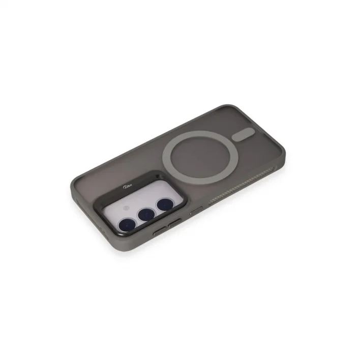 BUĞZ Joko Samsung Galaxy S24 Flet Lens Magsafe Kapak - Gri