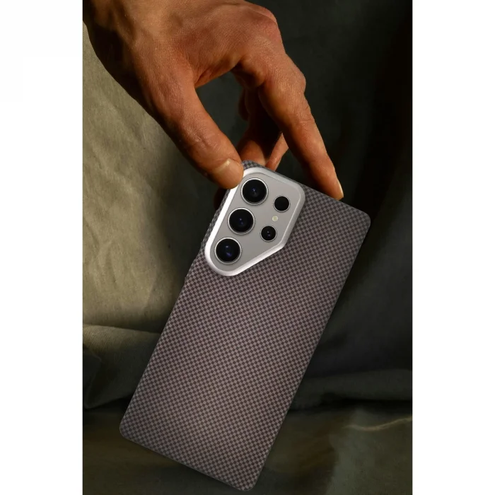 BUĞZ Joko Samsung Galaxy S24 Ultra Besa Magsafe Kapak - Natural Grey