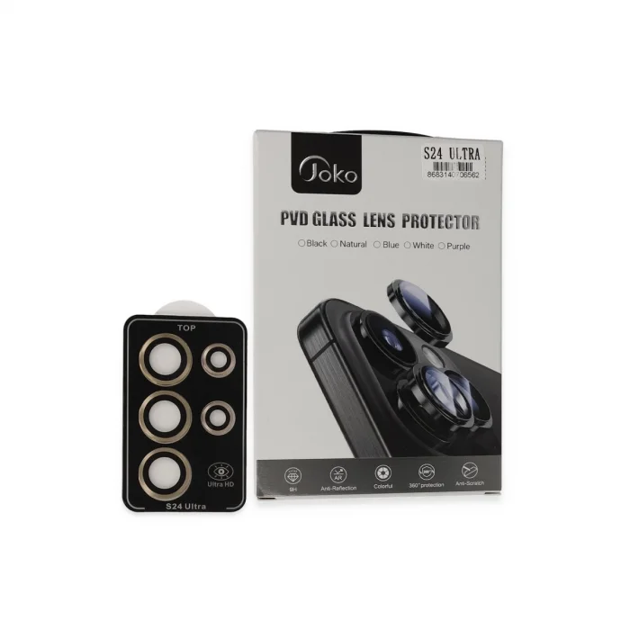 BUĞZ Joko Samsung Galaxy S24 Ultra Pvd Metal Kamera Lens - Gold