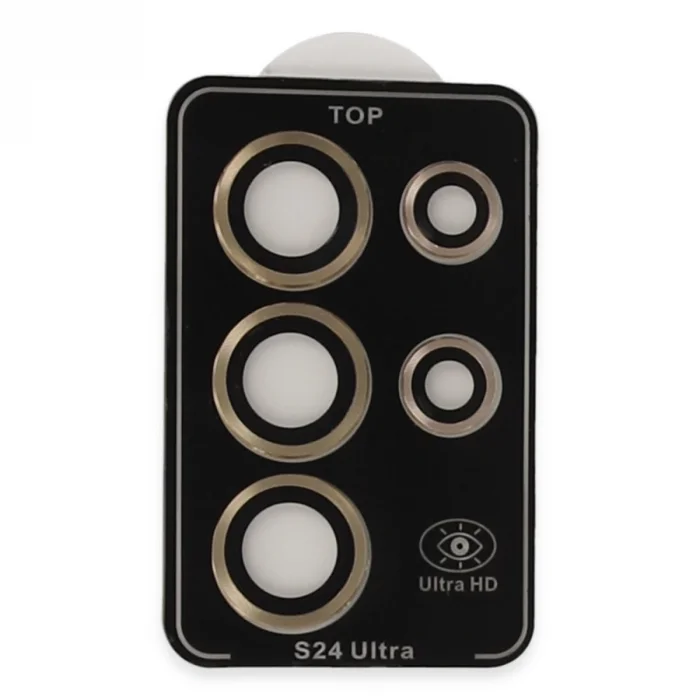 BUĞZ Joko Samsung Galaxy S24 Ultra Pvd Metal Kamera Lens - Gold