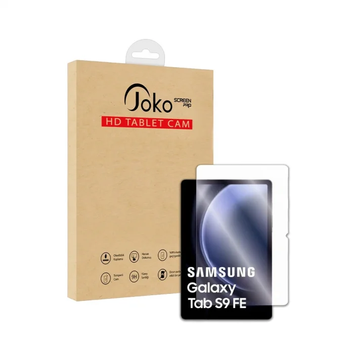 BUĞZ Joko Samsung Galaxy X610 Tab S9 Fe Plus 12.4 Hd Tablet Cam Ekran Koruyucu - Şeffaf