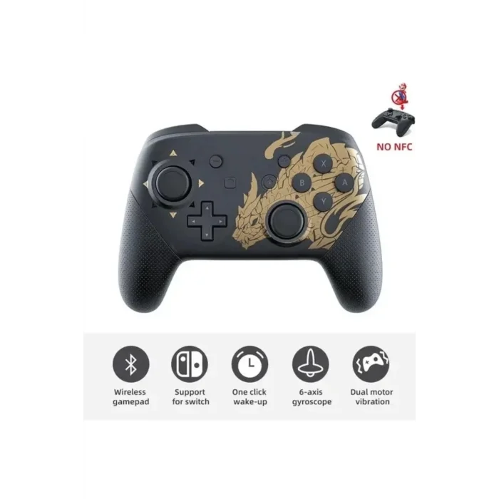 BUĞZ Joystick Bluetooth bağlantılı altın renk Nintendo Switch uyumlu kablosuz gamepad oyun kolu