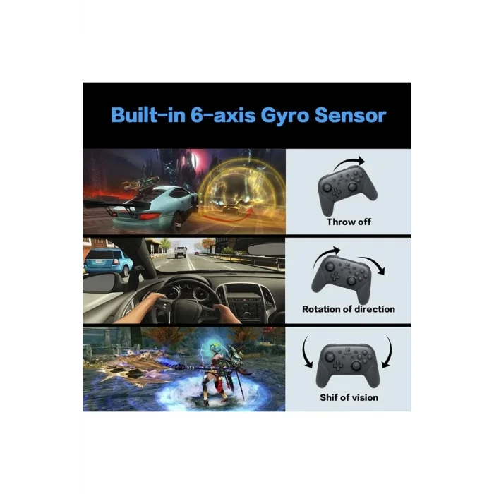 BUĞZ Joystick Bluetooth bağlantılı altın renk Nintendo Switch uyumlu kablosuz gamepad oyun kolu