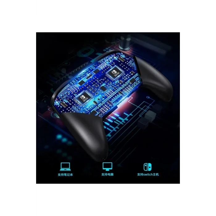 BUĞZ Joystick siyah Bluetooth bağlantılı Nintendo Switch uyumlu kablosuz gamepad oyun kolu
