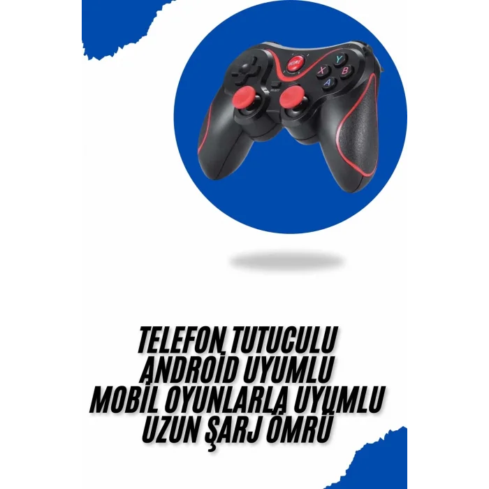  Joystik Gamepad Bluetooth Telefon Tutucu Oyun Kolu Telefon Android Uyumlu