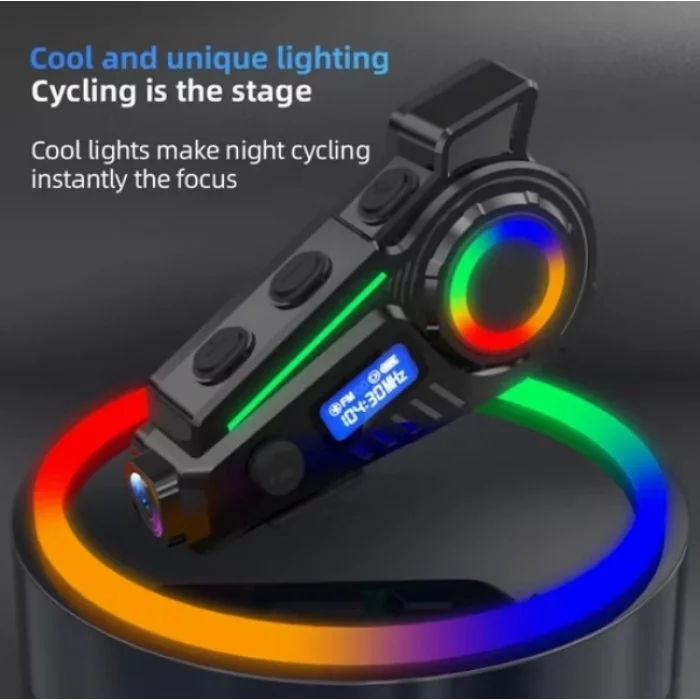 BUĞZ K19 Kameralı Motosiklet Kask Bluetooth Kulaklık Su Geçirmez Intercom Radyolu Hafıza Kartlı