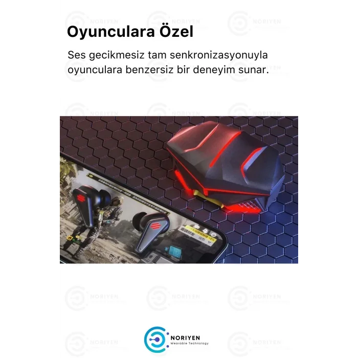  K98 Pro Oyuncu HD Ses Mikrofonlu Işıklı Metal Kasa iOS Android Uyumlu Bluetooth Kablosuz Kulaklık