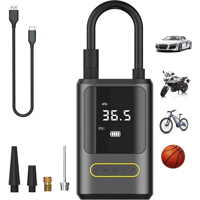 BUĞZ Ka-760 Kablosuz Oto Araç Mini 4000mah 150 Psı Işıklı Oto Hava Kompresörü