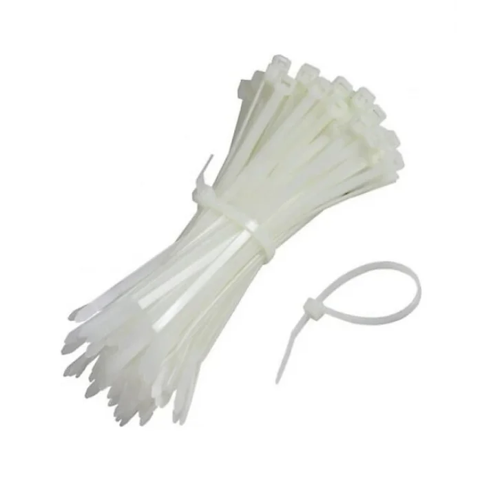 BUĞZ Kablo Bağları Beyaz & Siyah 2,5x100 mm - Kaliteli ve Güvenilir Bağlantılar için