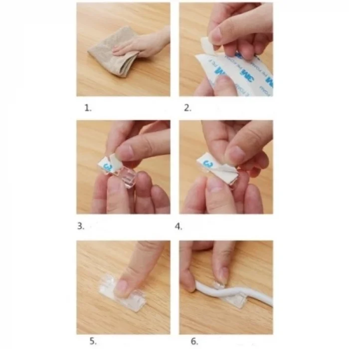 BUĞZ Kablo Sabitleyici Klips Seti 20 Adet