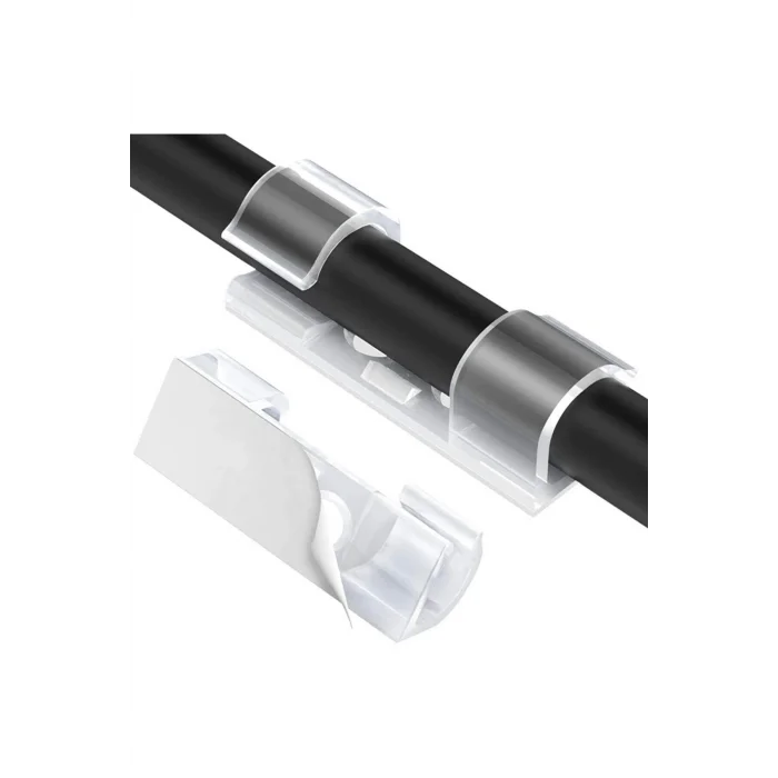 BUĞZ Kablo Sabitleyici Klipsler 20 Adet Kablo Düzenleyici Duvar Fayans Cam Kablo Tutucu Yapışkanlı Klips