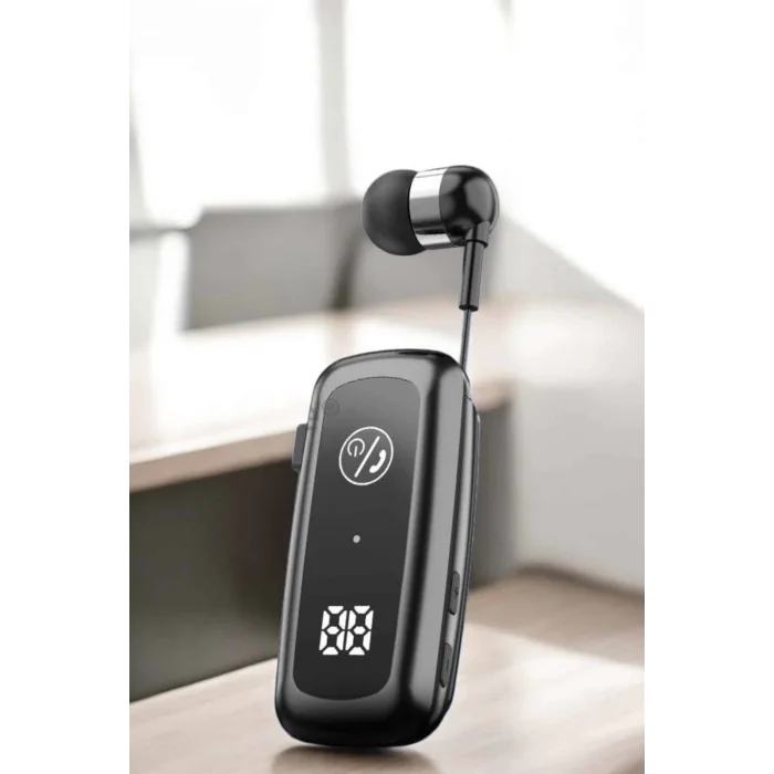  Kablolu Bluetooth Kulaklık Kulak İçi Stereo Mikrofonlu Dijital Göstergeli