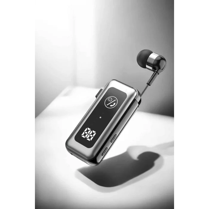 BUĞZ Kablolu Makaralı Bluetooth Kulaklık Uzun Pil Ömrü Dijital Göstergeli - BUĞZ