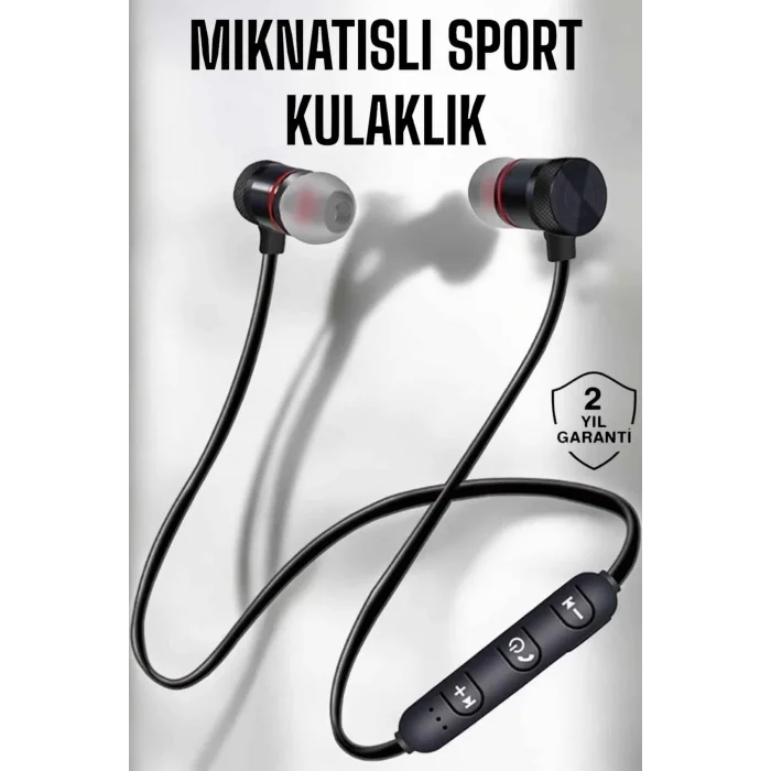 BUĞZ Kablolu Mıknatıslı Sport Kulaklık Bluetooth Bağlantılı