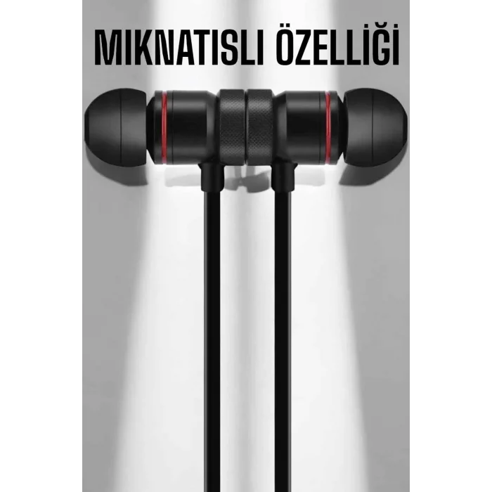 BUĞZ Kablolu Mıknatıslı Sport Kulaklık Bluetooth Bağlantılı