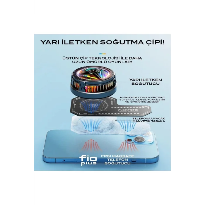 BUĞZ Kablolu Telefon Soğutucu Fan ve Alüminyum Radyatör ile Mobil Oyun Performansı İçin Soğutma Aksesuarı
