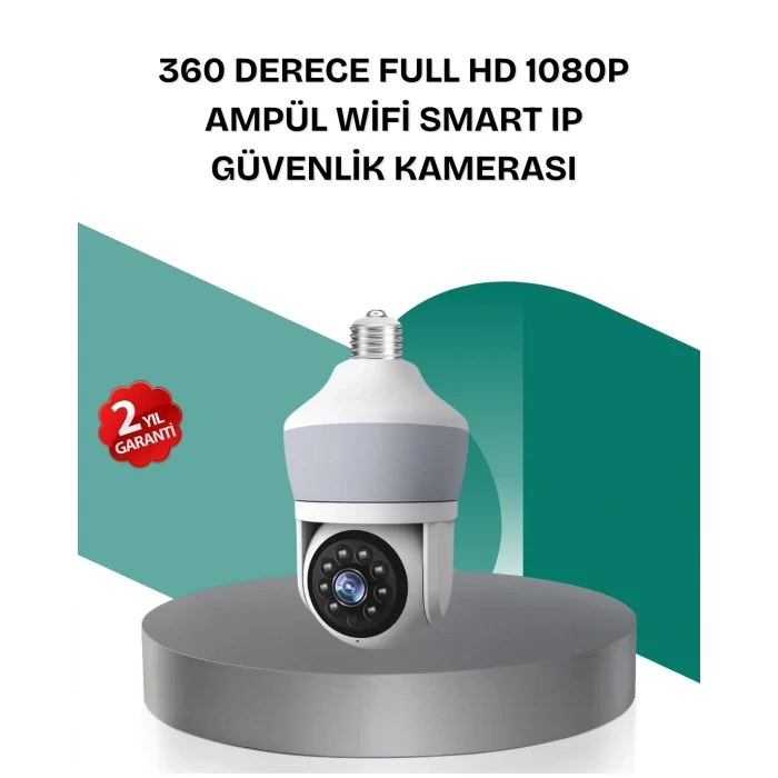 BUĞZ Kablosuz 360° Döner Başlıklı Full HD Güvenlik Kamerası
