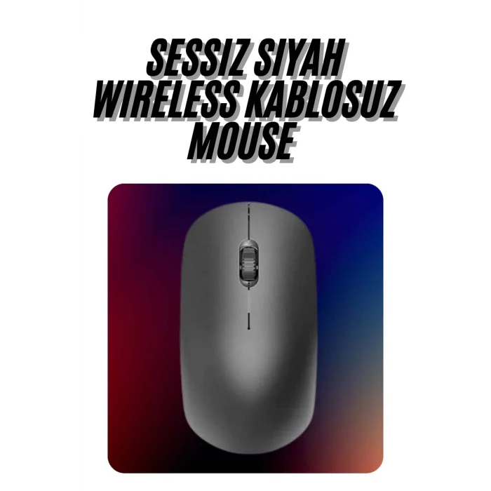  Kablosuz Bağlantı Yüksek Hassasiyetli Kablosuz Wireless Siyah Mouse