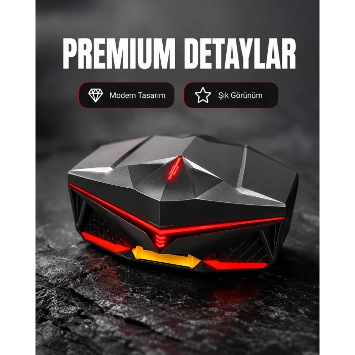 BUĞZ Kablosuz Bluetooth 5.0 Metal Kasa Gaming Kulaklık Yeni Nesil