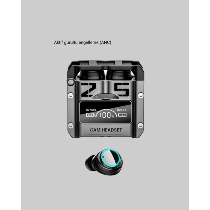 BUĞZ Kablosuz Bluetooth 5.3 Kulaklık – Aktif Gürültü Engelleme ve Gecikmesiz Oyun Modu