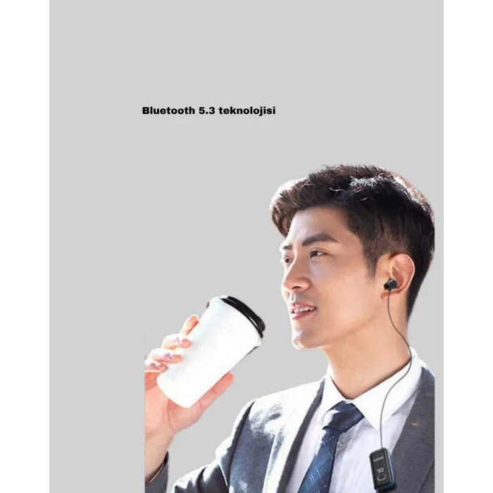 BUĞZ Kablosuz Bluetooth 5.3 Kulaklık Dijital Ekranlı ve Su Geçirmez - Lisinya