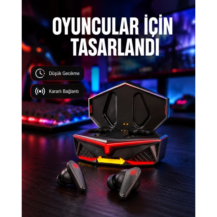 BUĞZ Kablosuz Bluetooth Gaming Kulaklık Suya Dayanıklı Yeni Nesil
