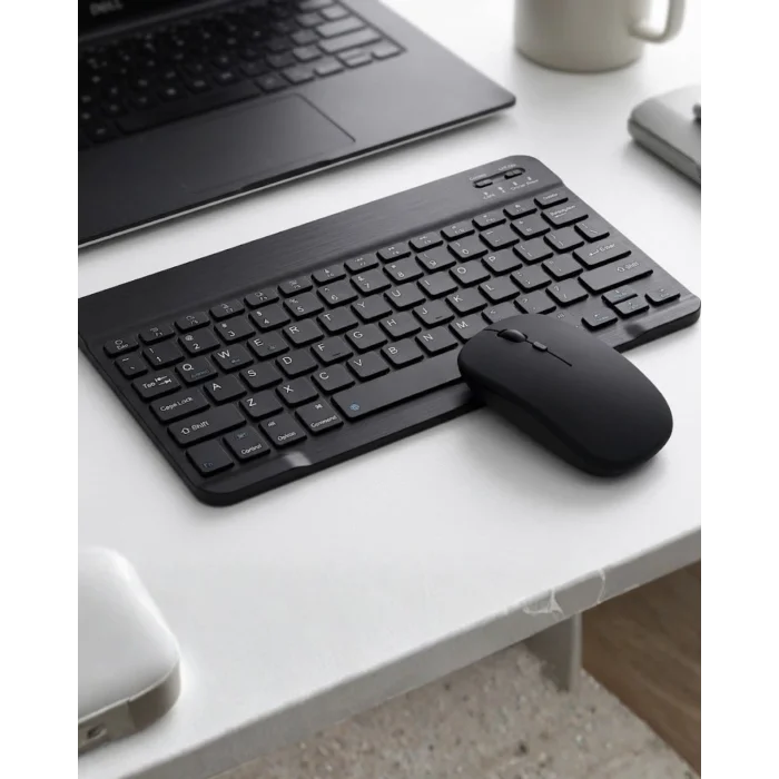 BUĞZ Kablosuz Bluetooth Klavye Mouse Seti Wireless Sessiz İnce Tasarım Çoklu Uyumlu
