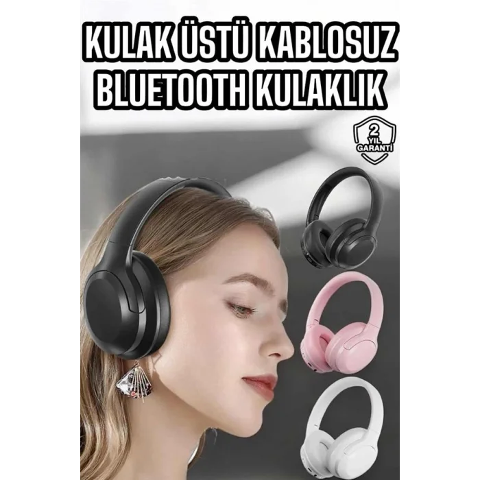 BUĞZ Kablosuz Bluetooth Kulaklık ANC/ENC Destekli Kulak Üstü Yüksek Ses Kaliteli - BUĞZ