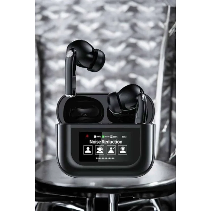 BUĞZ Kablosuz Bluetooth Kulaklık Ekranlı Uzun Şarj Süreli ANC Destekli - BUĞZ