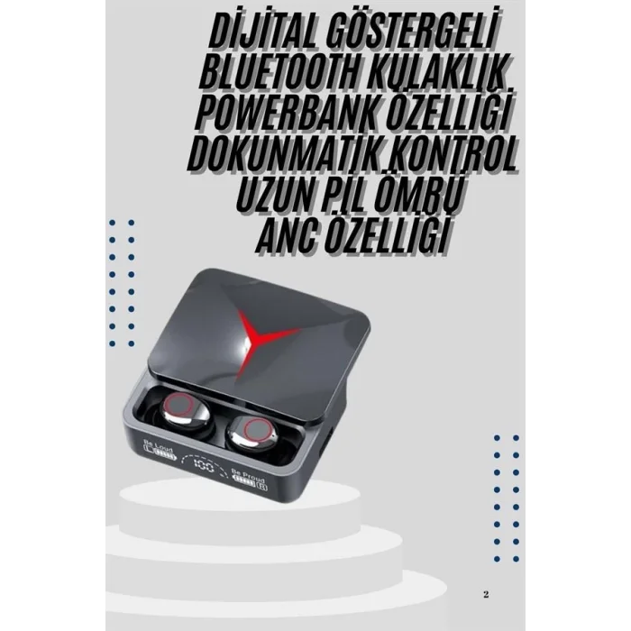  Kablosuz Bluetooth Kulaklık Powerbank Özellikli Göstergeli Hd Mikrofon