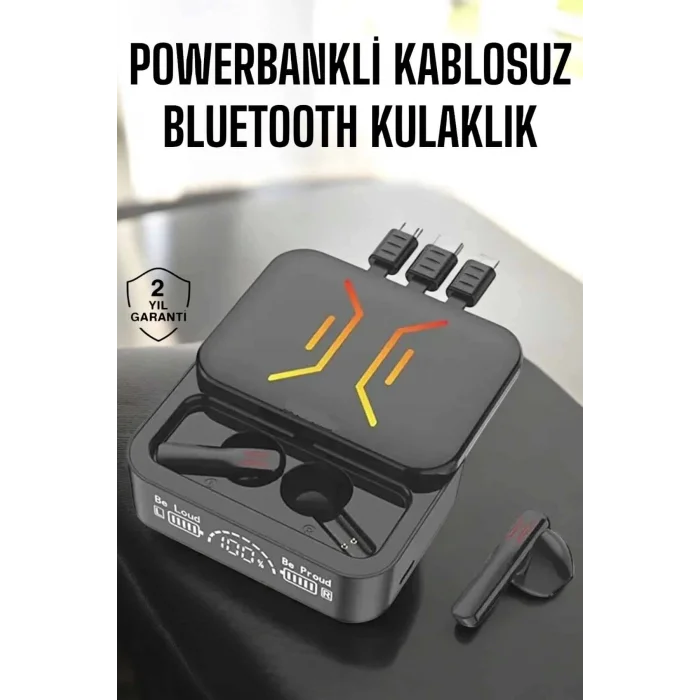  Kablosuz Bluetooth Kulaklık Powerbankli Uzun Pil Ömrü Yüksek Ses Kaliteli