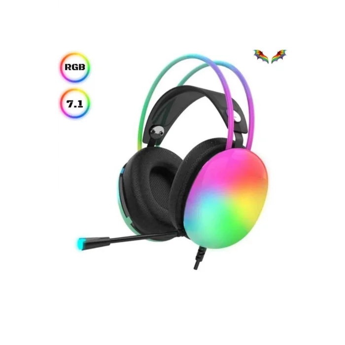 BUĞZ Kablosuz Bluetooth Kulaklık RGB Işıklı Kulak Üstü 5.3 Bluetooth Bağlantılı - BUĞZ