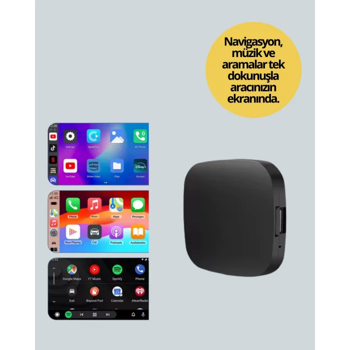 BUĞZ Kablosuz CarPlay ve Android Auto Dönüştürücü Adaptör - BUĞZ